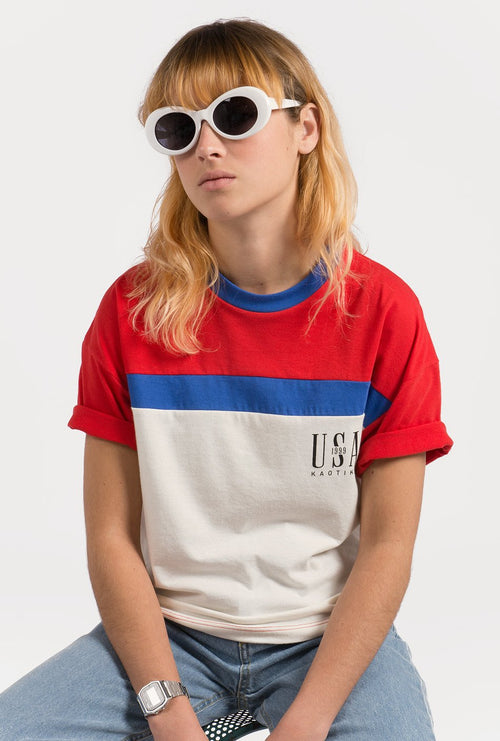 Red/off white "USA" t-shirt