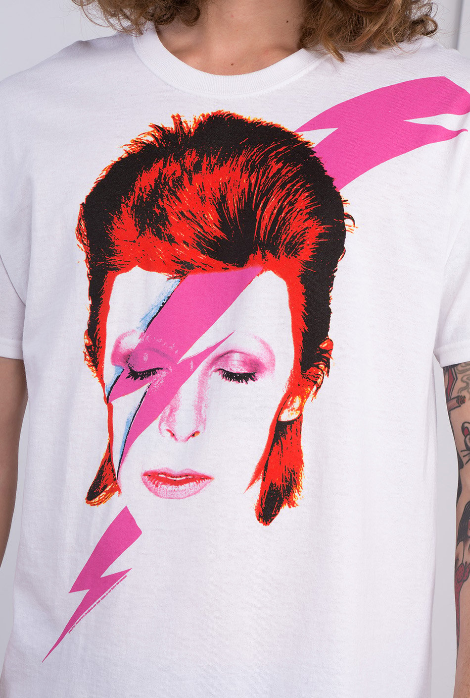 Camiseta David Bowie Aladdin Sane White