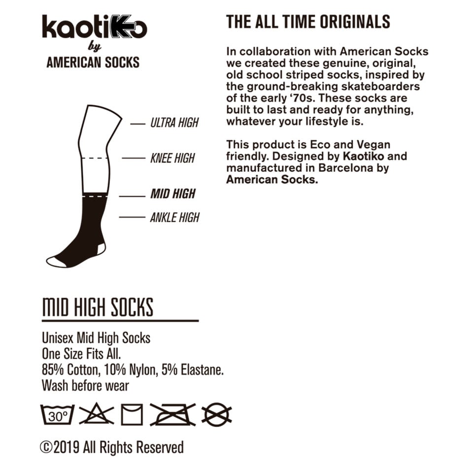 Kaotiko Colors Black/White Socks