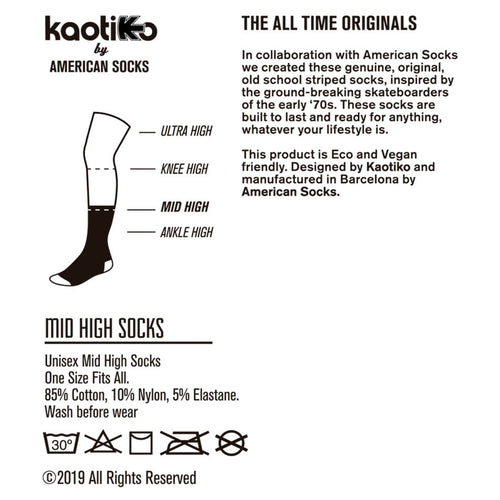 Kaotiko Colors Black/White Socks