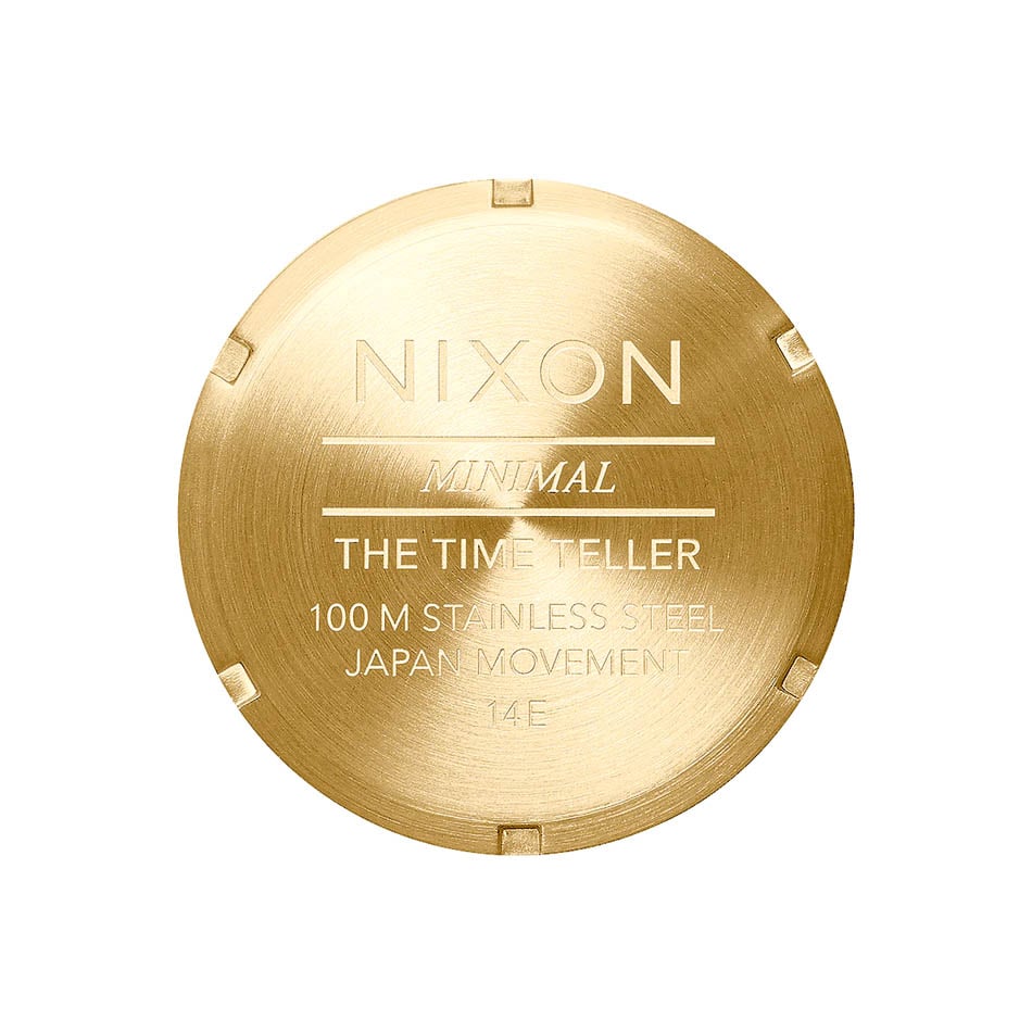 Gold / Green Nixon Time Teller Watch